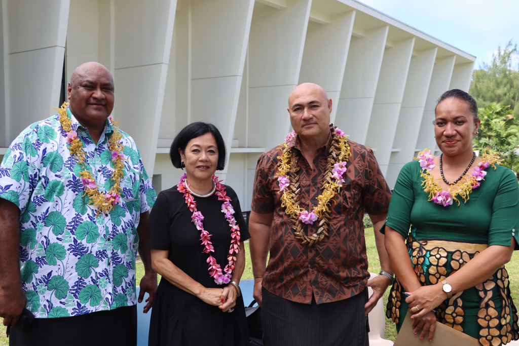 Acting PM Tuala and officials at the launch